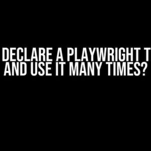 How do I declare a Playwright test once and use it many times?