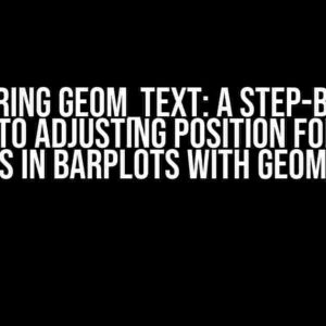 Mastering Geom_Text: A Step-by-Step Guide to Adjusting Position for Zero Counts in Barplots with Geom_Bar()