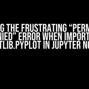 Solving the Frustrating “Permission Denied” Error When Importing Matplotlib.pyplot in Jupyter Notebook