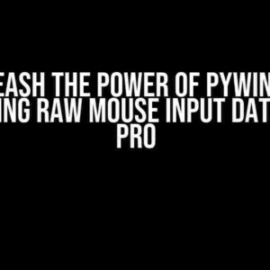 Unleash the Power of PyWinUSB: Capturing Raw Mouse Input Data Like a Pro