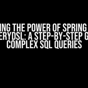 Unleashing the Power of Spring Data JPA and QueryDSL: A Step-by-Step Guide to Complex SQL Queries