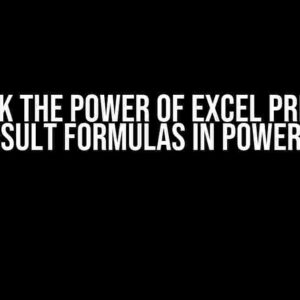 Unlock the Power of Excel Previous Result Formulas in Power BI